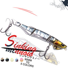 Load image into Gallery viewer, 1PCS 90MM/7G glide bait Multi-Joint Fishing Swimbait Swinger Built-In Tungsten bead Quality Lure