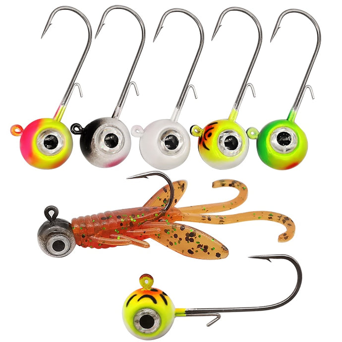 Big Eyes Jig Head Fishing Hooks 1.8g 3.5g 5g 7g 10g For Soft plastic lures set