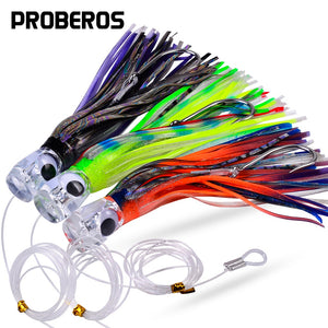 5PCS Octopus Skirt Baits 70g-96g Jig Head Squid Swimbait Fishing Lures With Soft Trolling