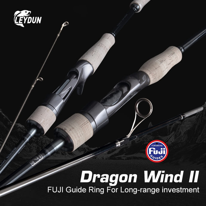 Fishing Rods 2 Section Ultralight Fuji Guide Ring UL L M ML Fast Spinning Casting Travel Pole Feeder Rod